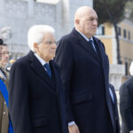 April 25: Mattarella at the Altar of the Fatherland, lays laurel wreath