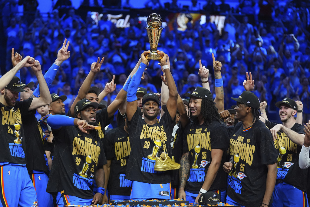 Basketball: NBA Finals, Oklahoma City beats Indiana 103-91 in Game 7 to win the title