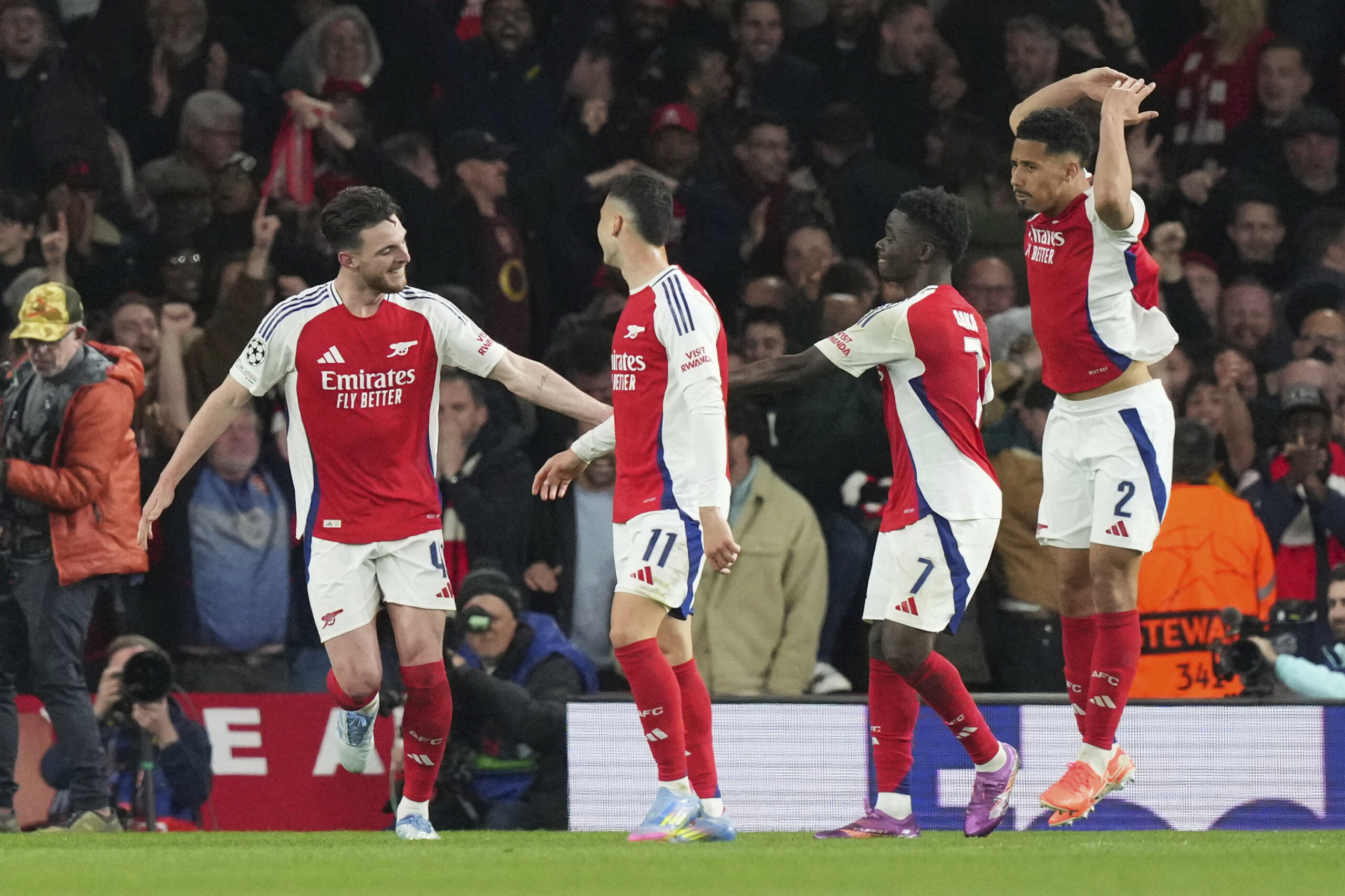 Champions League: Arsenal Crushes Real Madrid 3-0, Super Rice Scores Twice