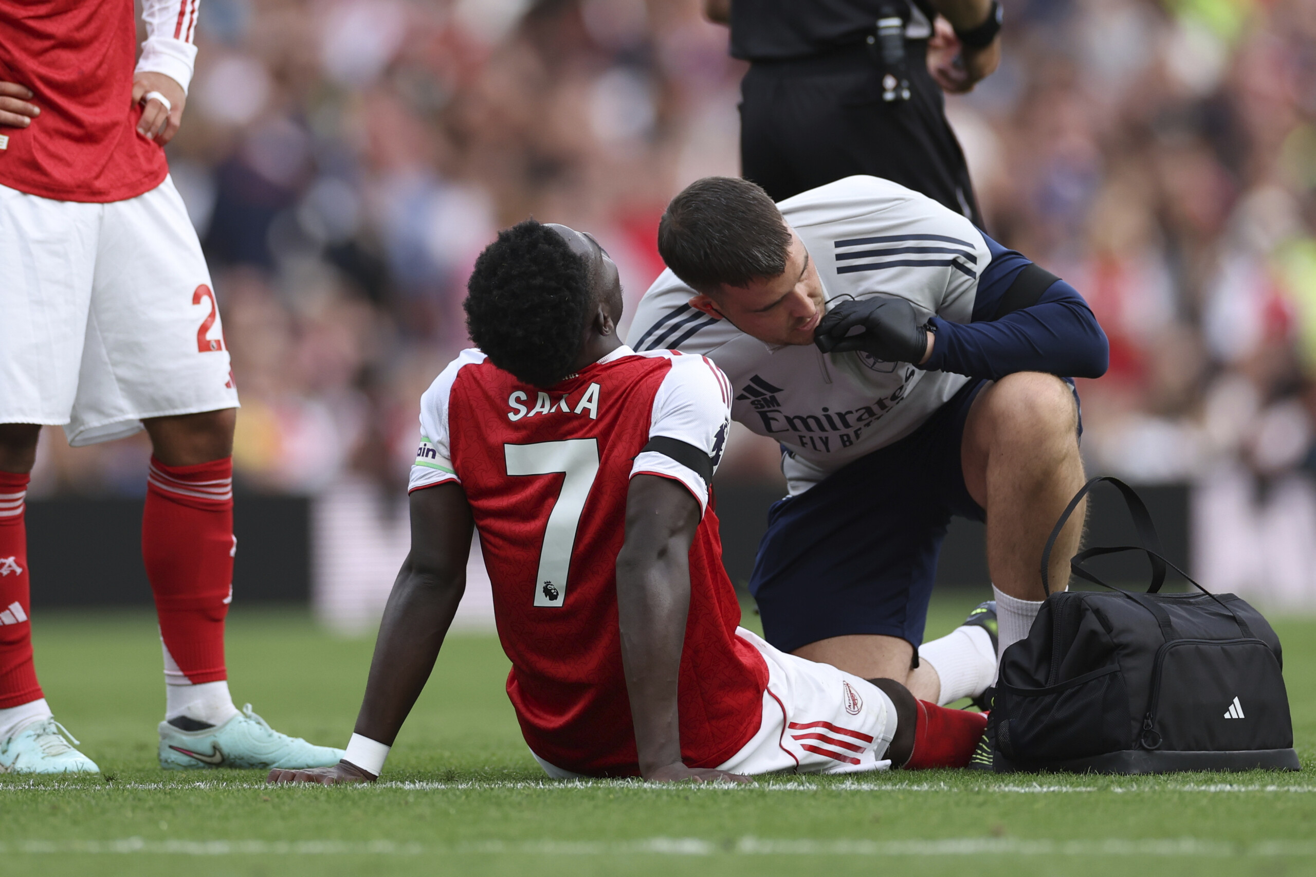 Football: Arsenal, hamstring injury, Saka out for a month