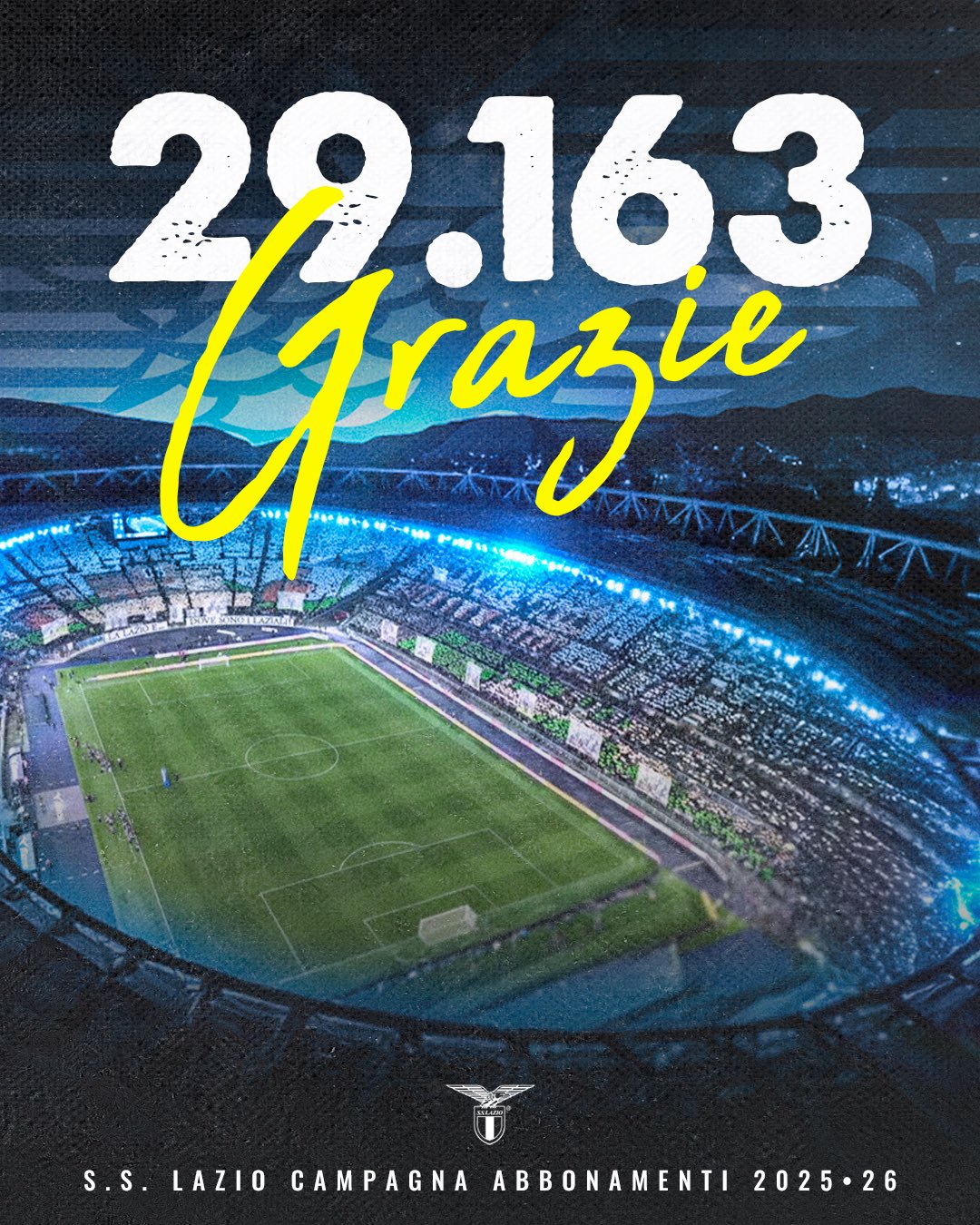 Football, Lazio: over 29,000 season tickets sold. The club to fans: “Thank you”