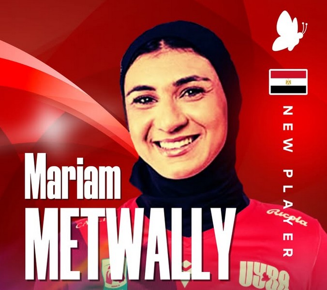 In Busto, the first player to wear a veil, Metwally: ‘Proud to wear it’