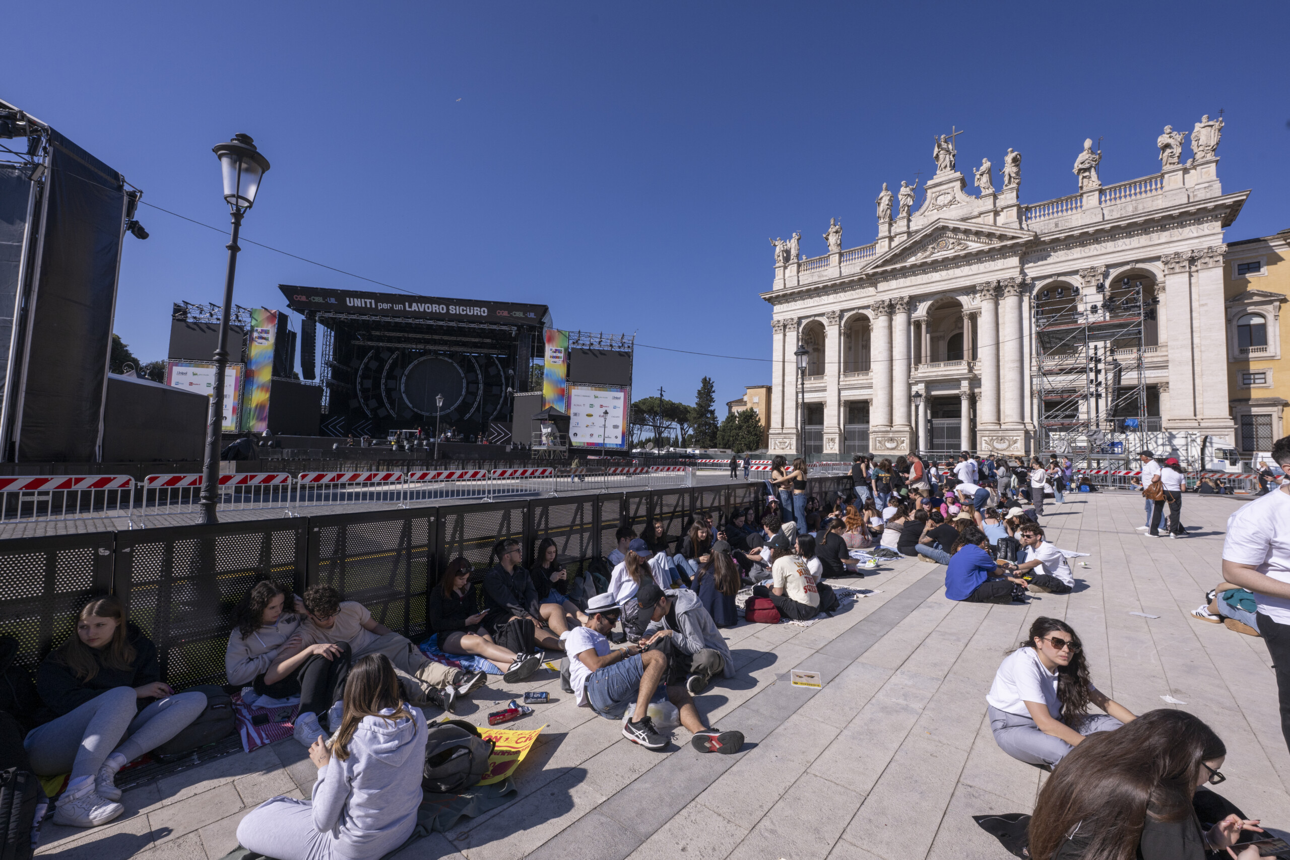 May 1st: Tribute to Pope Francis at the start of the Concertone May 1st: Tribute to Pope Francis at the start of the Concertone