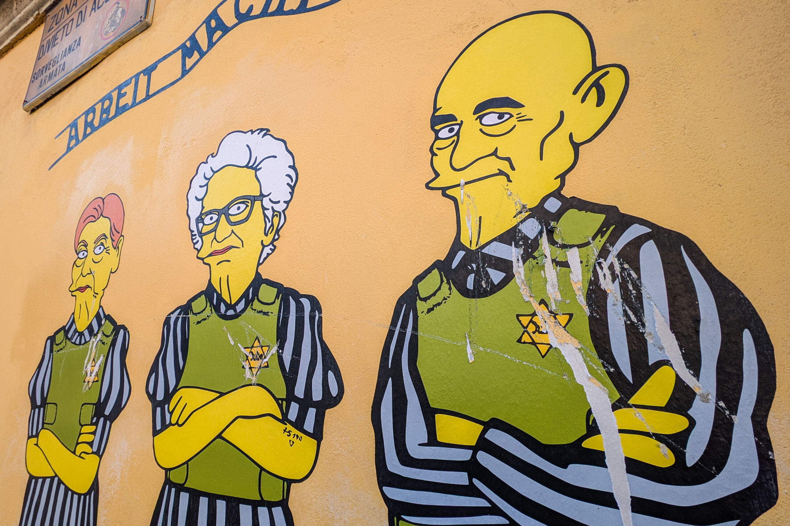 Milan: murals by Bruck, Segre and Modiano vandalised, 35-year-old reported