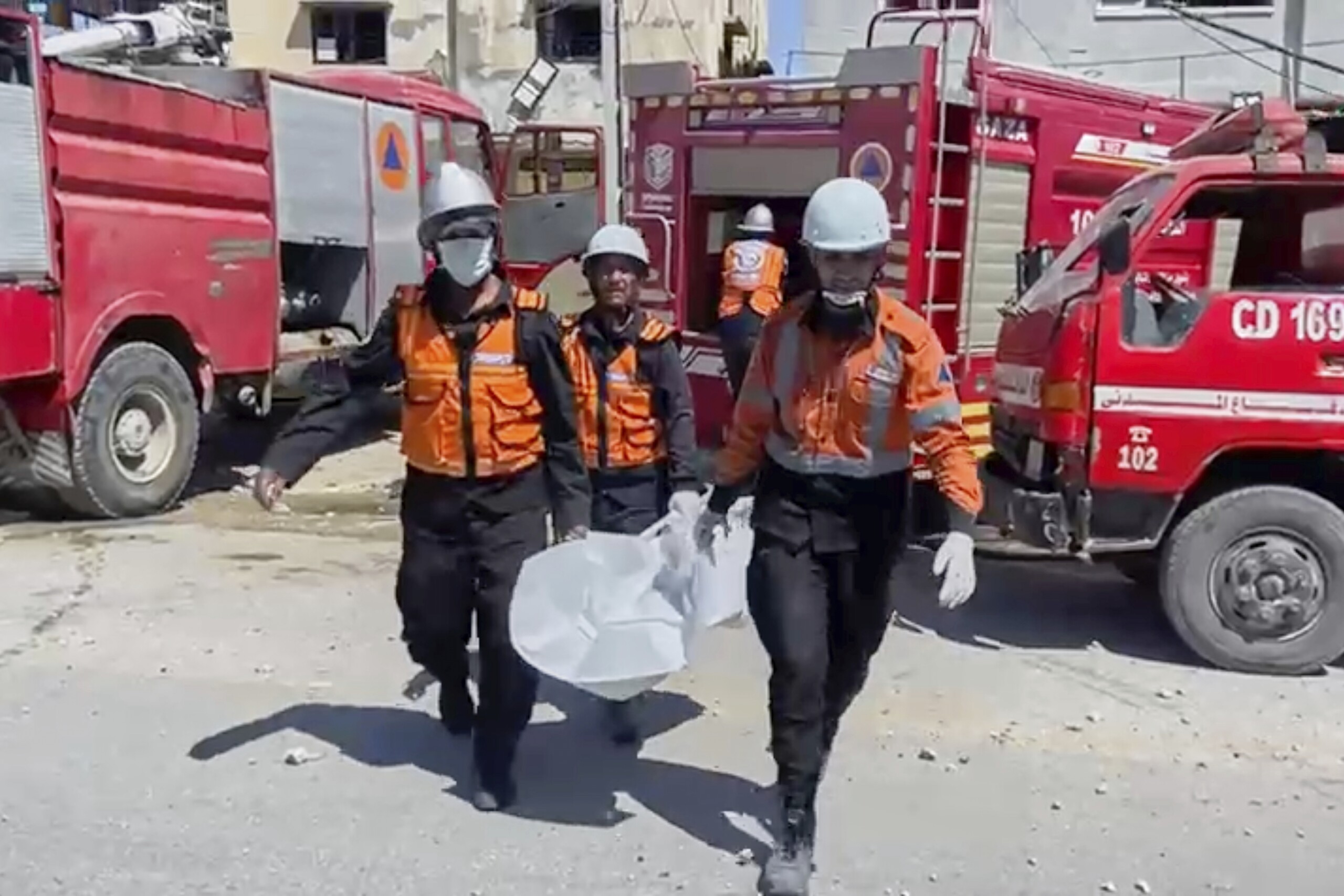 Red Cross, two staff members killed in raid in Khan Younis Red Cross, two staff members killed in raid in Khan Younis