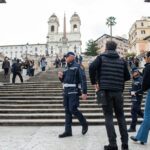 Rome: elderly man rescued after car crashes down the Spanish Steps