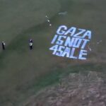 Scotland: Activists Target Trump Golf Course with ‘Gaza Is Not for Sale’ Message