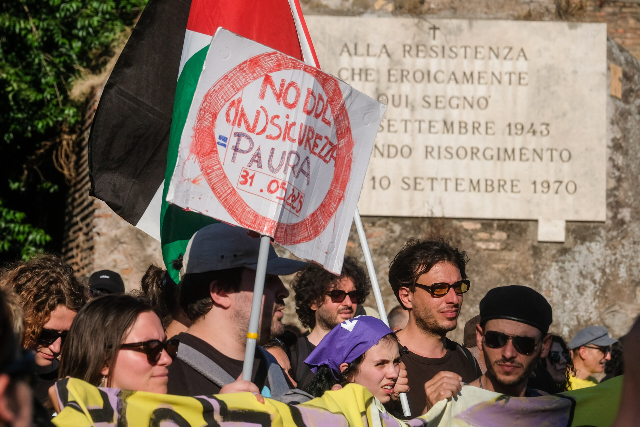 Security decree, Rome police headquarters: ‘Almost 10,000 participants in the march’