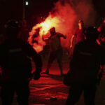 Serbia, violent clashes between protesters and police during protests against Vucic