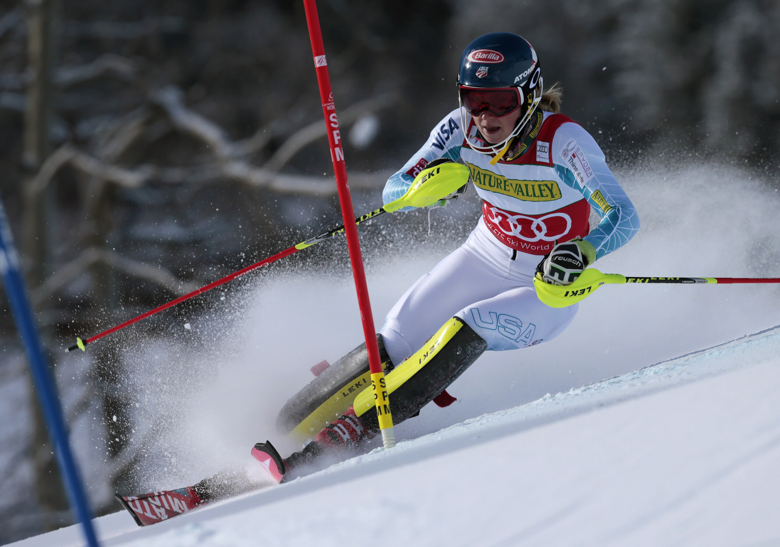 Skiing: Shiffrin leads first run slalom Are, Della Mea first Italian girl Skiing: Shiffrin leads first run slalom Are, Della Mea first Italian girl