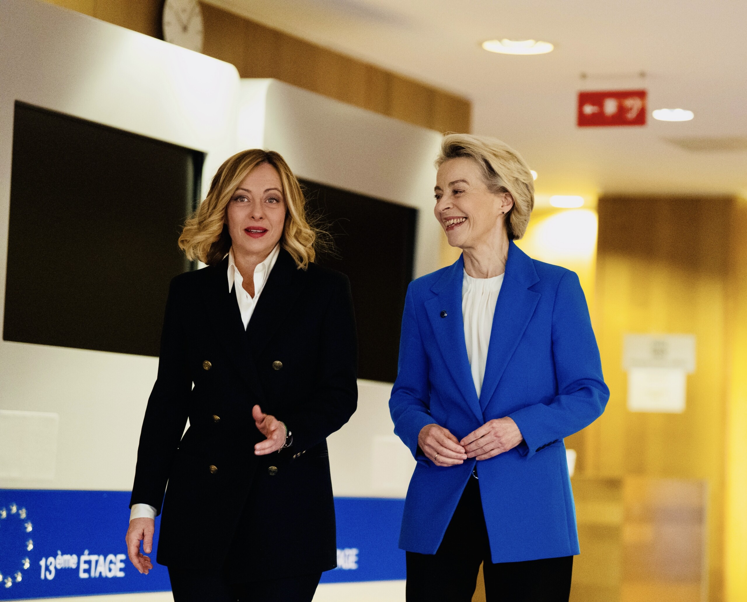 Tariffs, EU: "Meloni's visit to the USA welcomed and coordinated with von der Leyen"