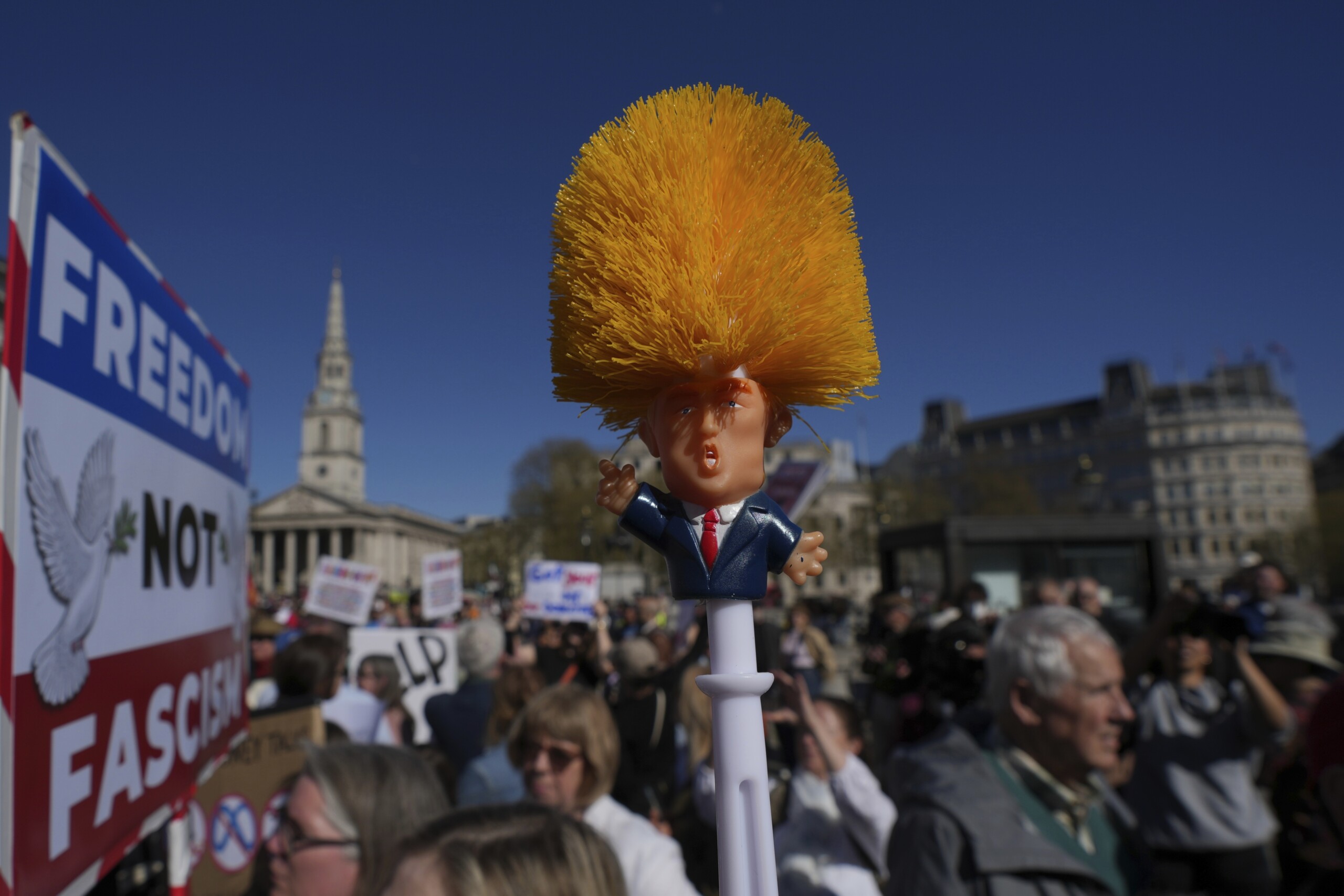 Thousands take to the streets across the US against Trump and Musk