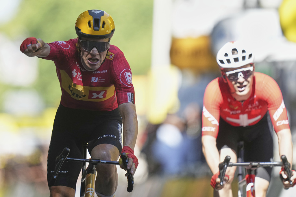 Tour de France: Jonas Abrahamsen wins stage 11, Healy retains yellow jersey