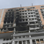 Ukraine: flames engulf 9-storey building after attack in Odessa, at least one victim