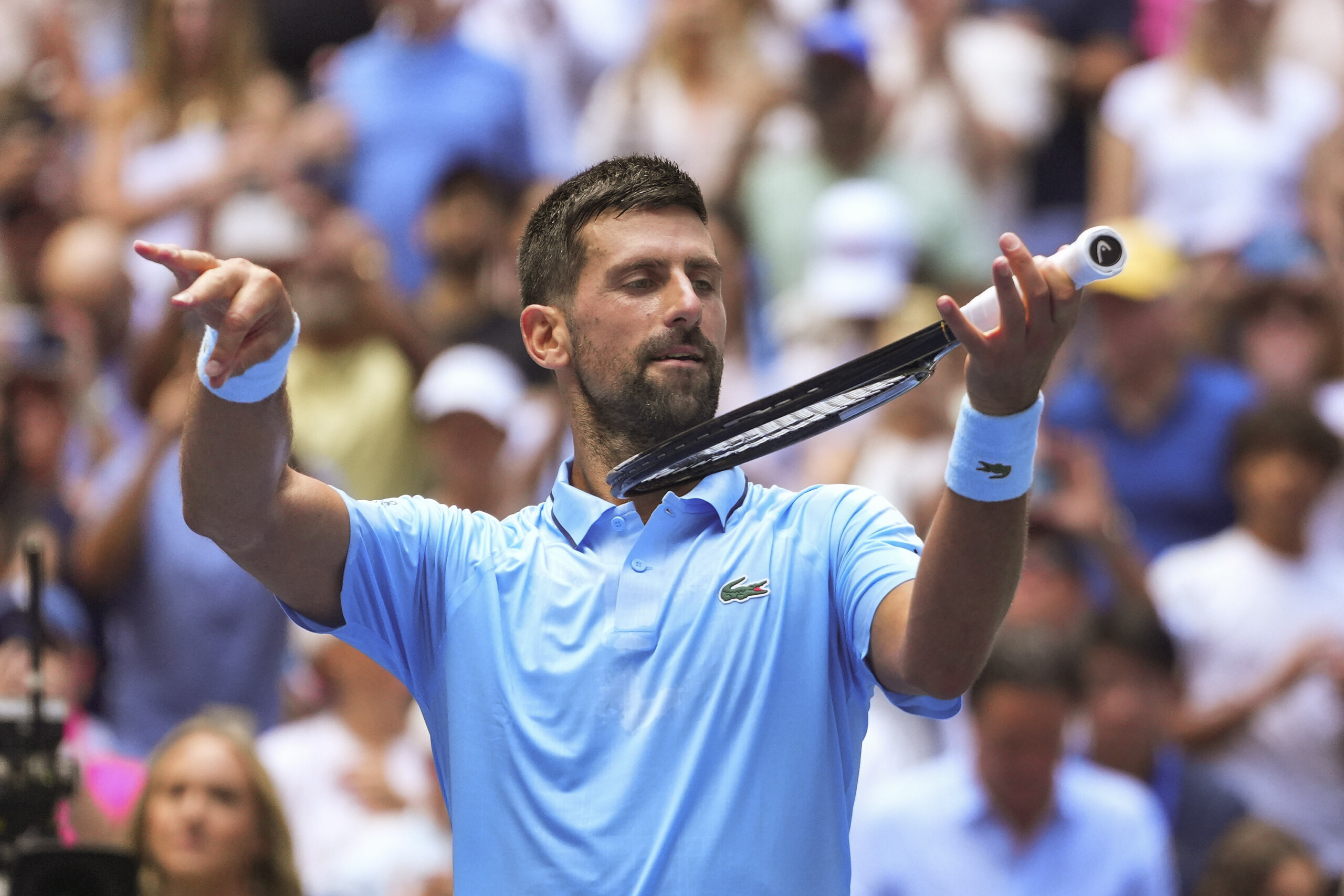 US Open, Djokovic advances to third round: comeback win over Svajda