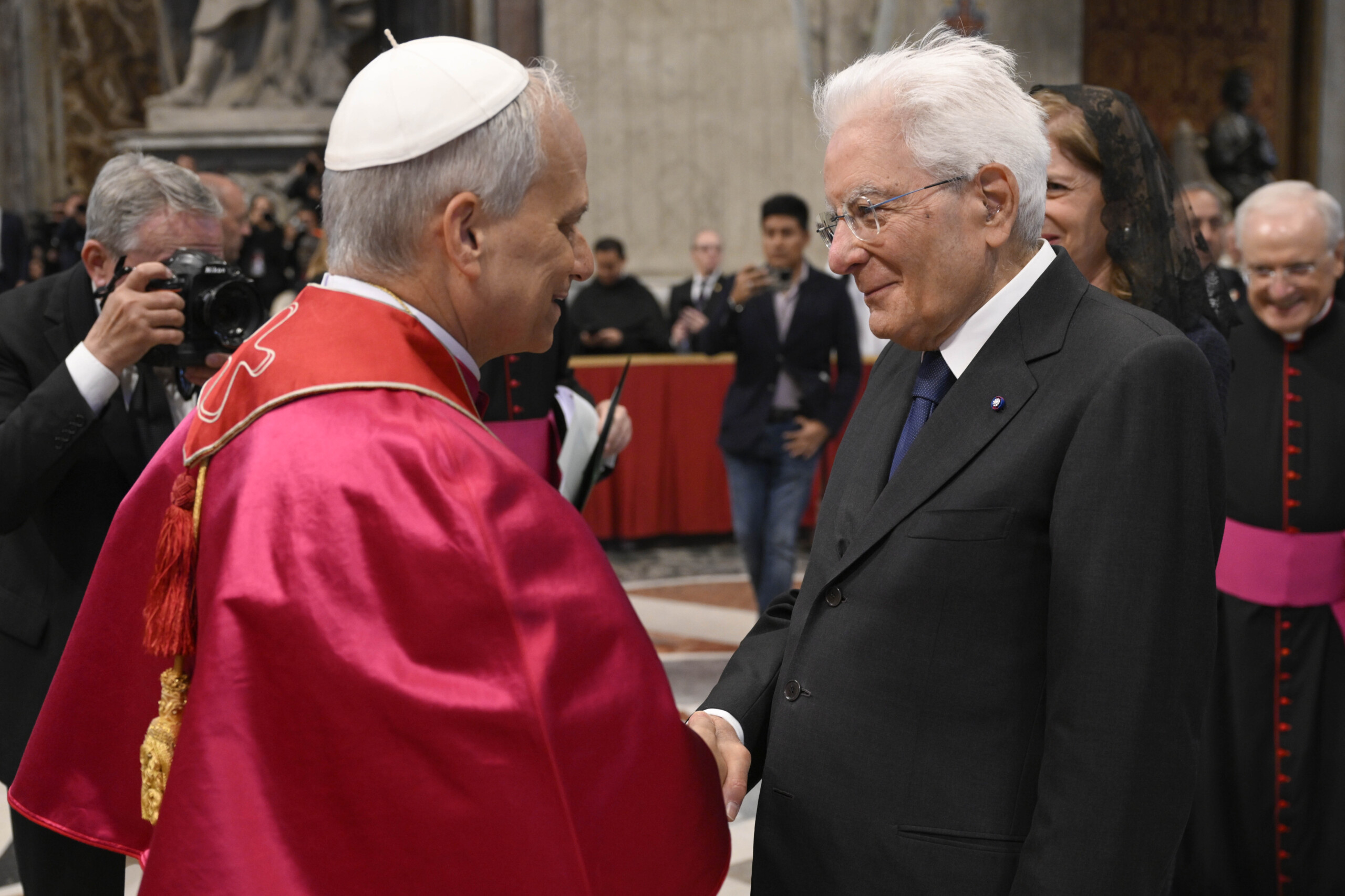 Vatican: Mattarella arrives for meeting with Pope Leo XIV