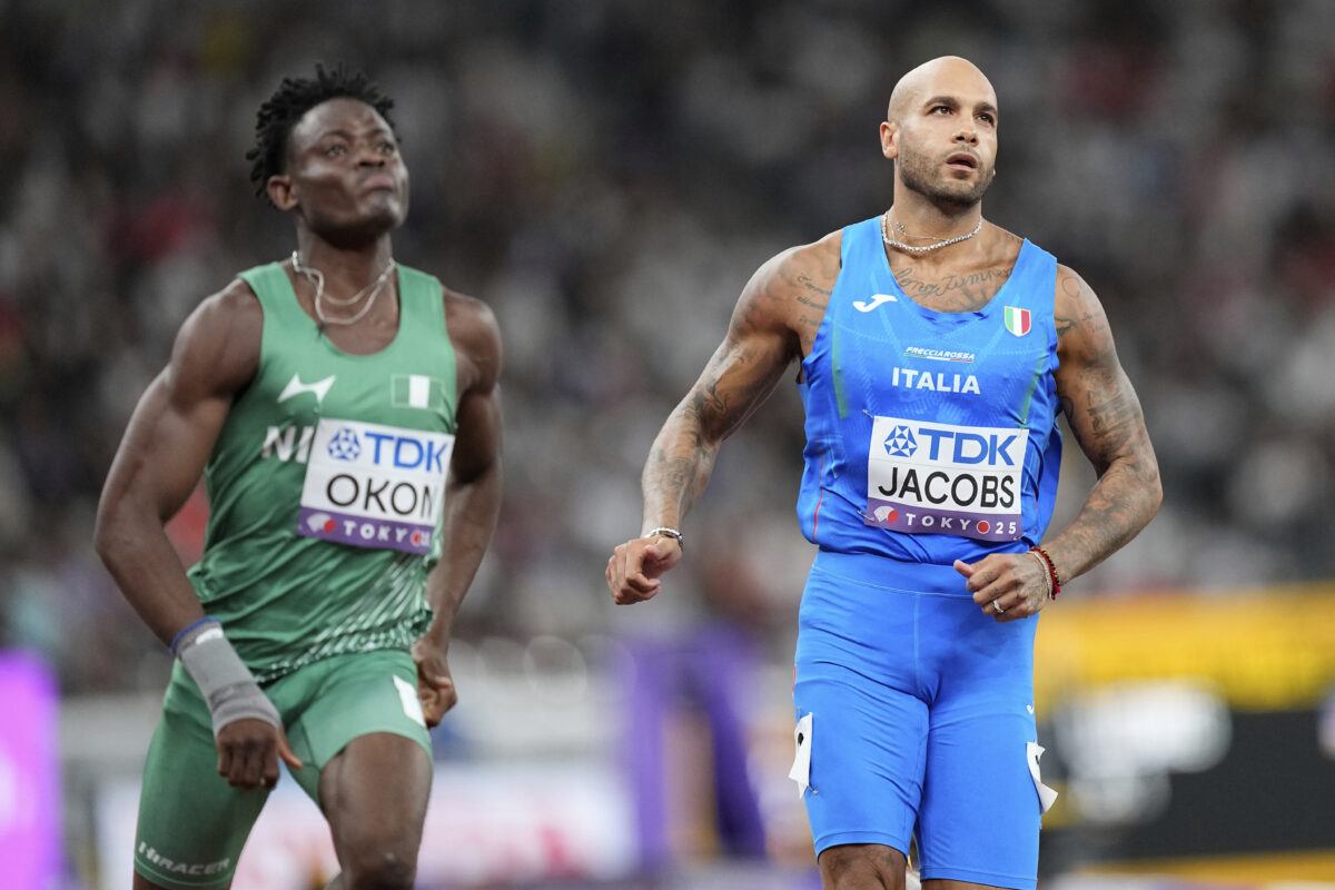 World Athletics Championships, Jacobs in the 100 meters semifinals