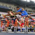 Athletics World Championships, Simonelli in the 110m hurdles semifinals