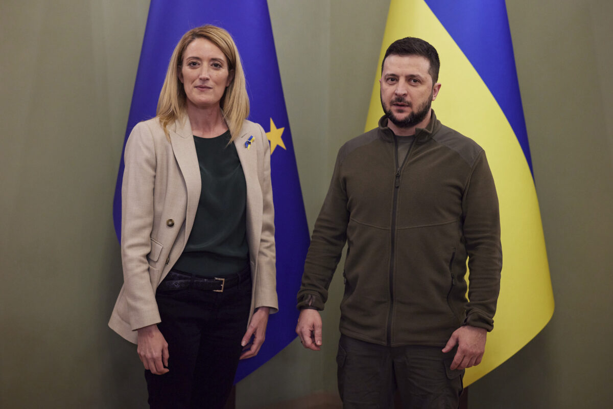 Ukraine, Zelensky welcomes Metsola: ‘We are counting on concrete support from the EU’