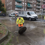 Bad weather: heavy rain in Milan, Seveso river floods