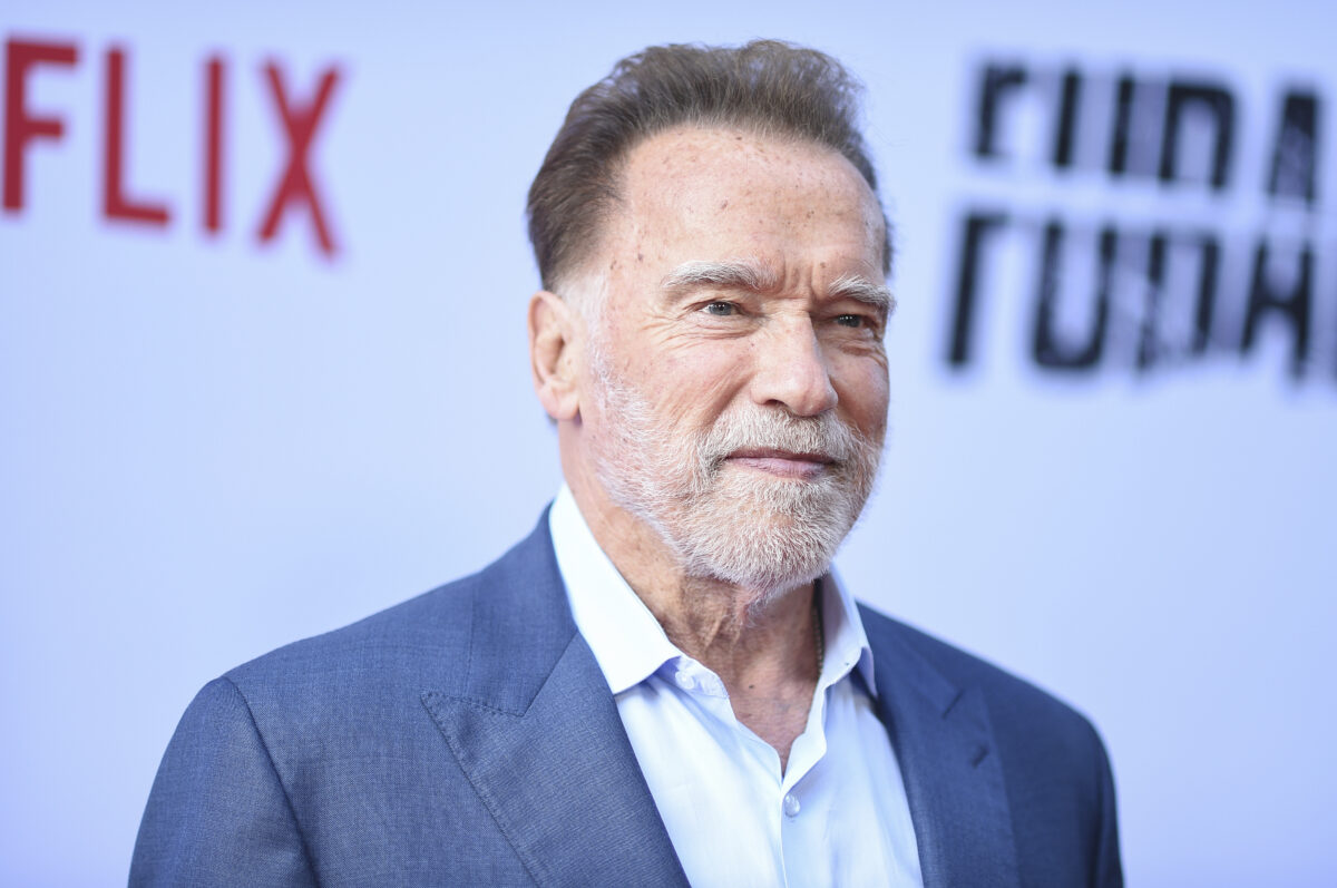 Pope and Arnold Schwarzenegger at Castel Gandolfo event on 1 October