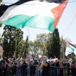 Rome Protest: Gas masks and clubs seized from car and buses