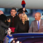 Vatican, King Charles III and Queen Camilla arrive at the Holy See