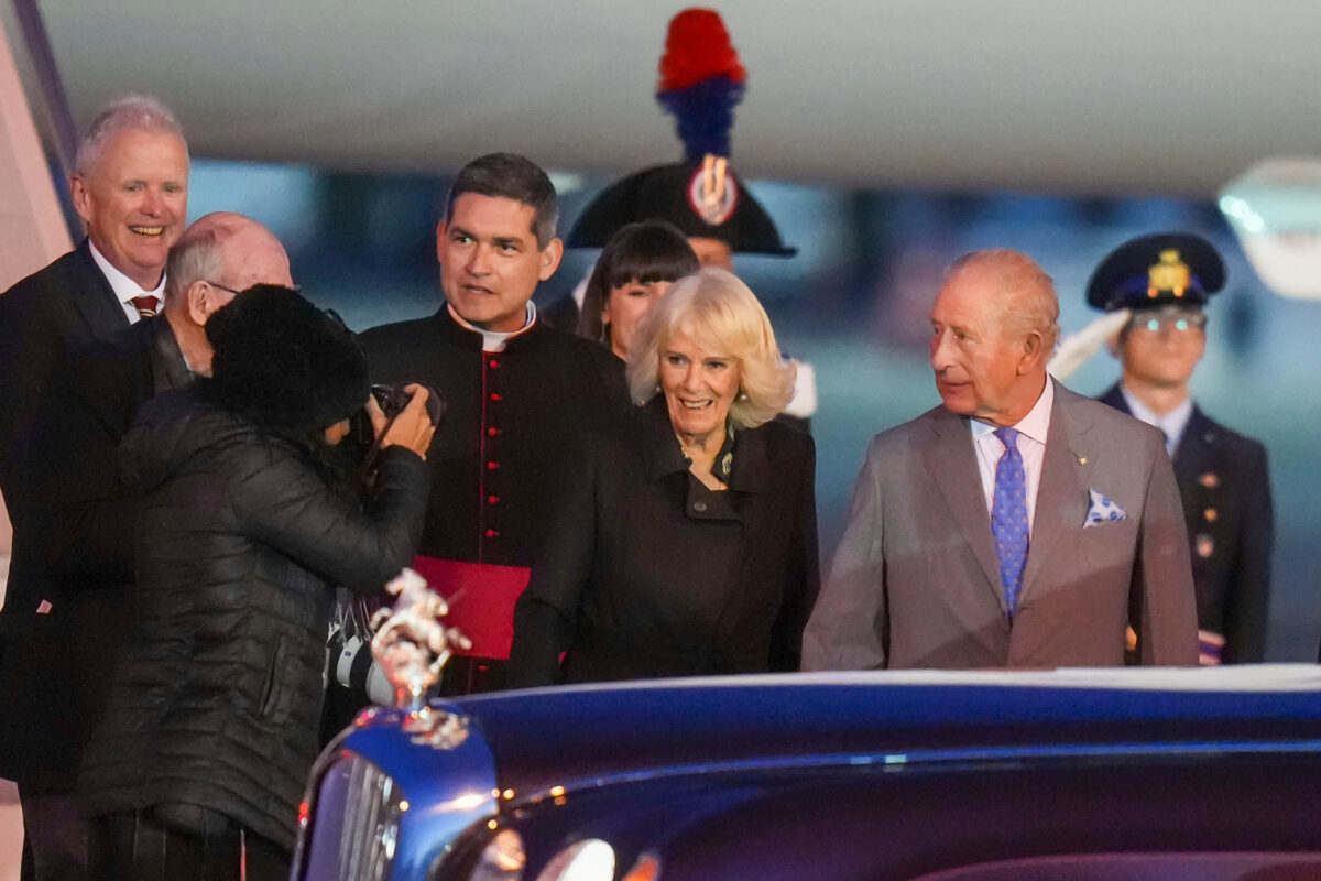 Vatican, King Charles III and Queen Camilla arrive at the Holy See Vatican, King Charles III and Queen Camilla arrive at the Holy See