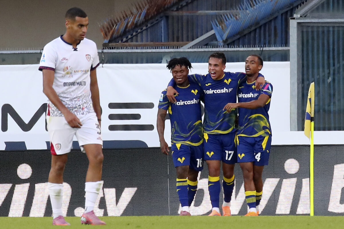 Football: Serie A, Verona-Cagliari 2-2 Football: Serie A, Verona-Cagliari 2-2