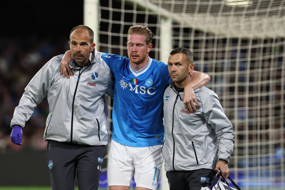 Football: Napoli, De Bruyne suffers high-grade hamstring injury