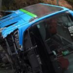 Road accidents: school bus ends up in stream, 5 injured in Valfurva