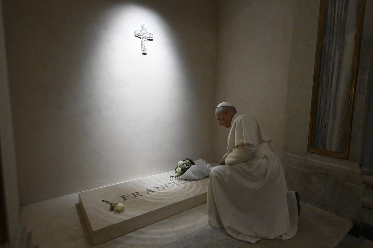 Pope Leo XIV makes surprise visit to Francis’ tomb