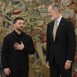 Ukraine: King of Spain receives Zelensky at the Zarzuela Palace