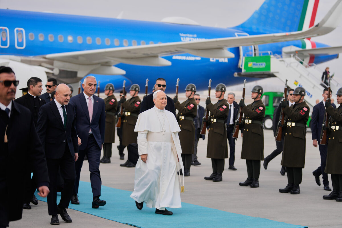 Pope Leo XIV landed in Ankara, Turkey