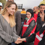 Gaza, Angelina Jolie visits the Rafah crossing