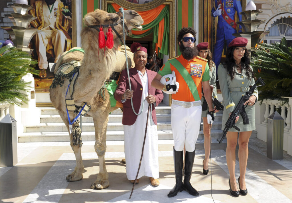 Crans-Montana, Jessica Moretti posed at Sacha Baron Cohen film presentation in Cannes