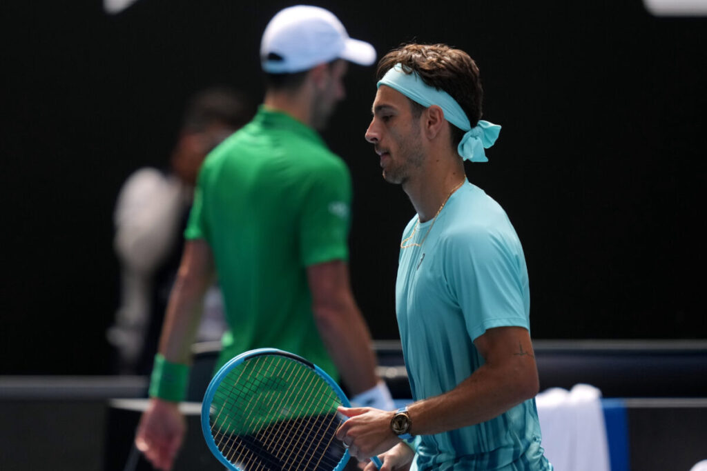 Australian Open: Musetti retires two sets up, Djokovic reaches semi-finals