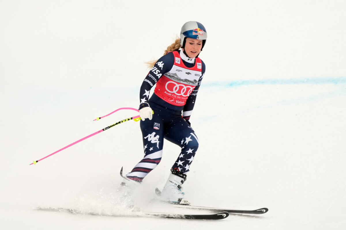 Skiing: Crans Montana, Lindsey Vonn falls one week before the start of the Games