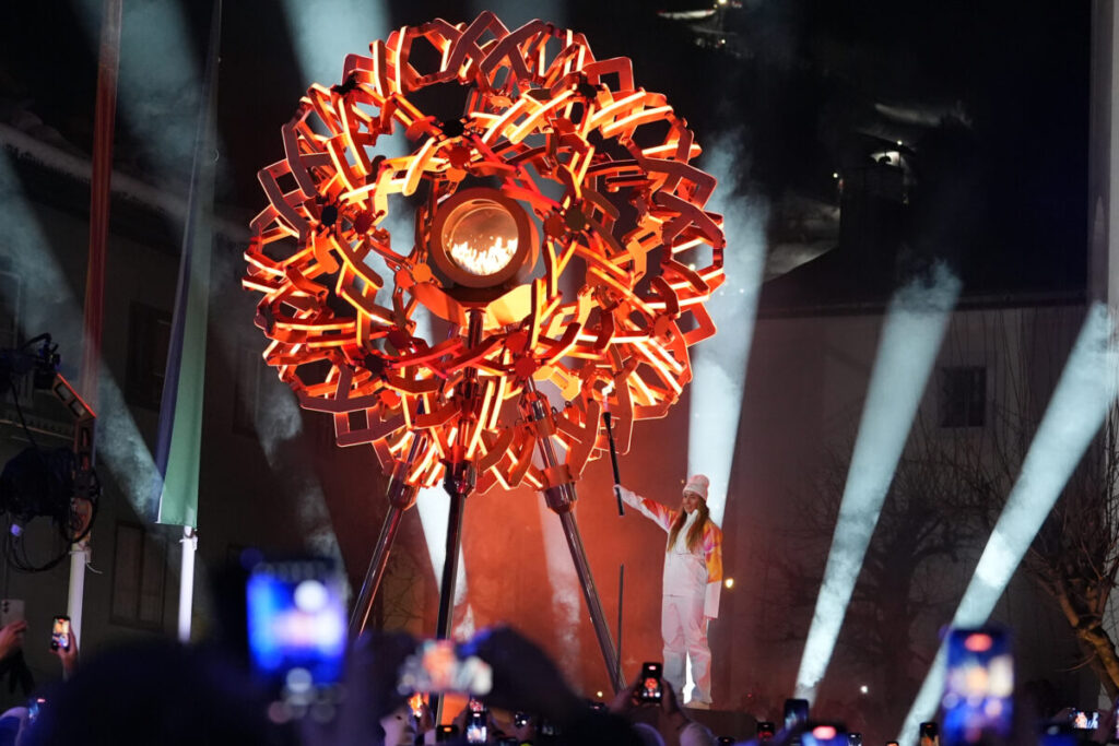 Milan Cortina: Goggia is the final torchbearer in Cortina, lighting the Olympic cauldron