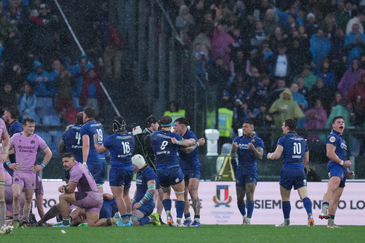 Six Nations: Italy beats Scotland 18-15