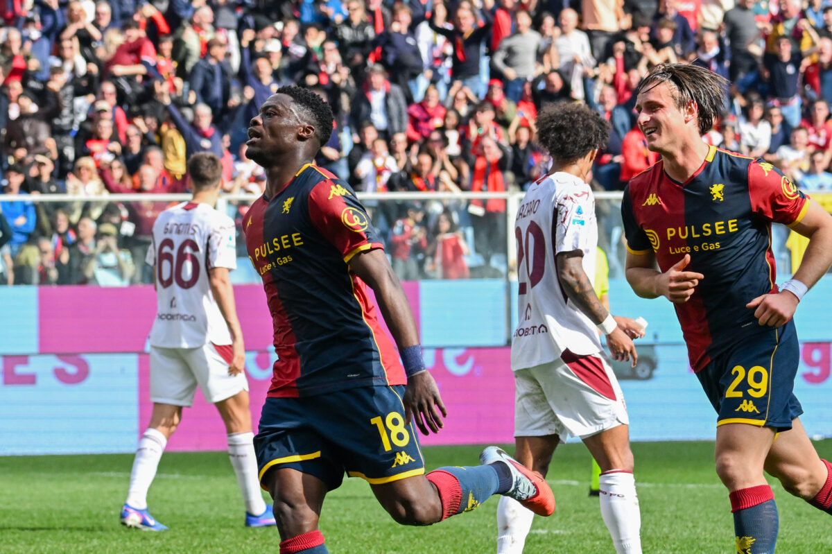 Serie A: Genoa thrash Torino 3-0 in early kick-off, drawing level with the Granata