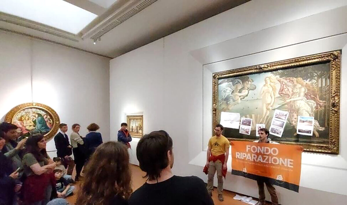 Florence: raid on the Uffizi in February 2024; three Ultima Generazione activists acquitted