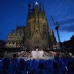 Spain: Pope blesses the Tower of Jesus Christ, the tallest tower of the Sagrada Familia