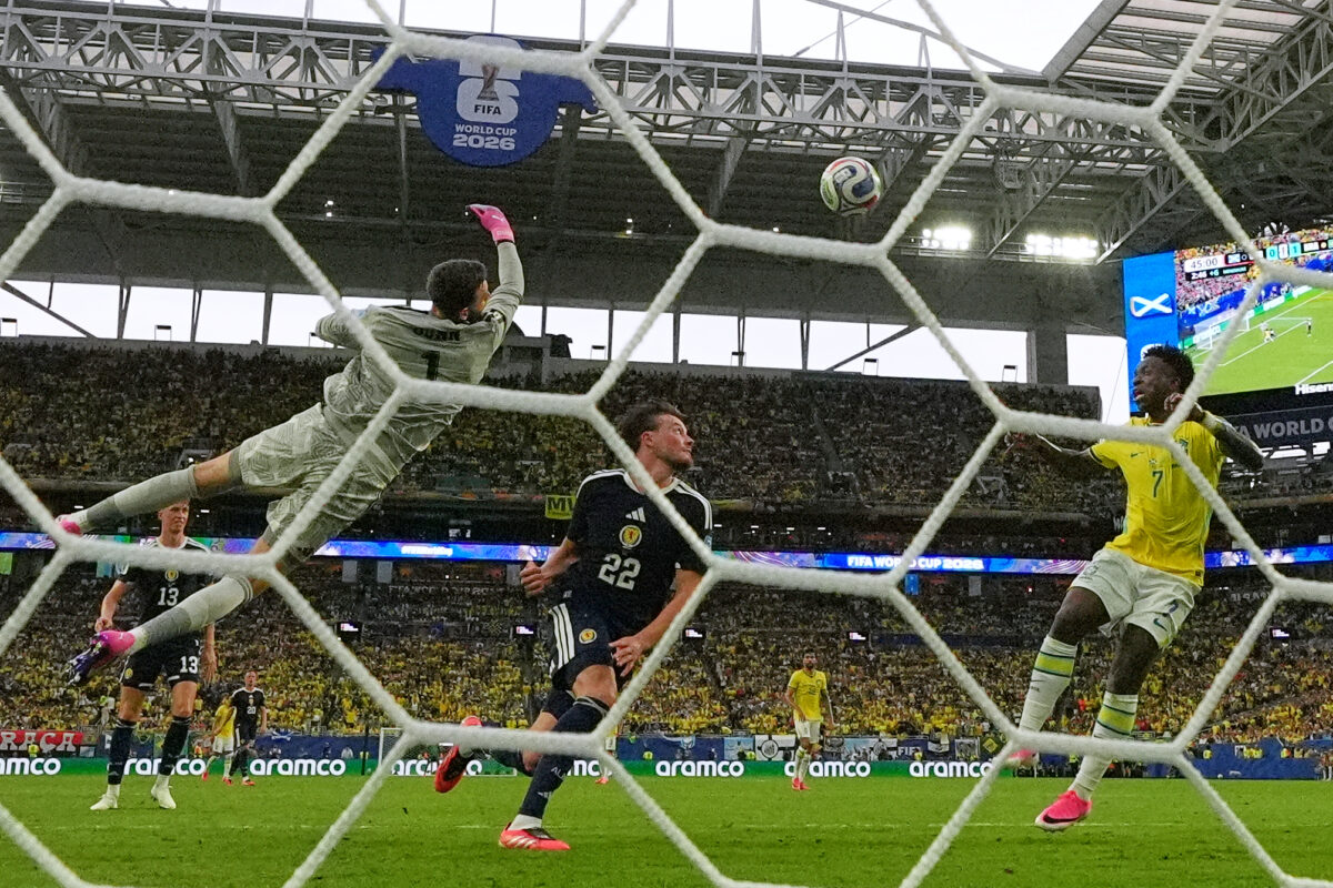 2026 World Cup: Brazil beat Scotland 3-0, with a brace from Vinicius Jr