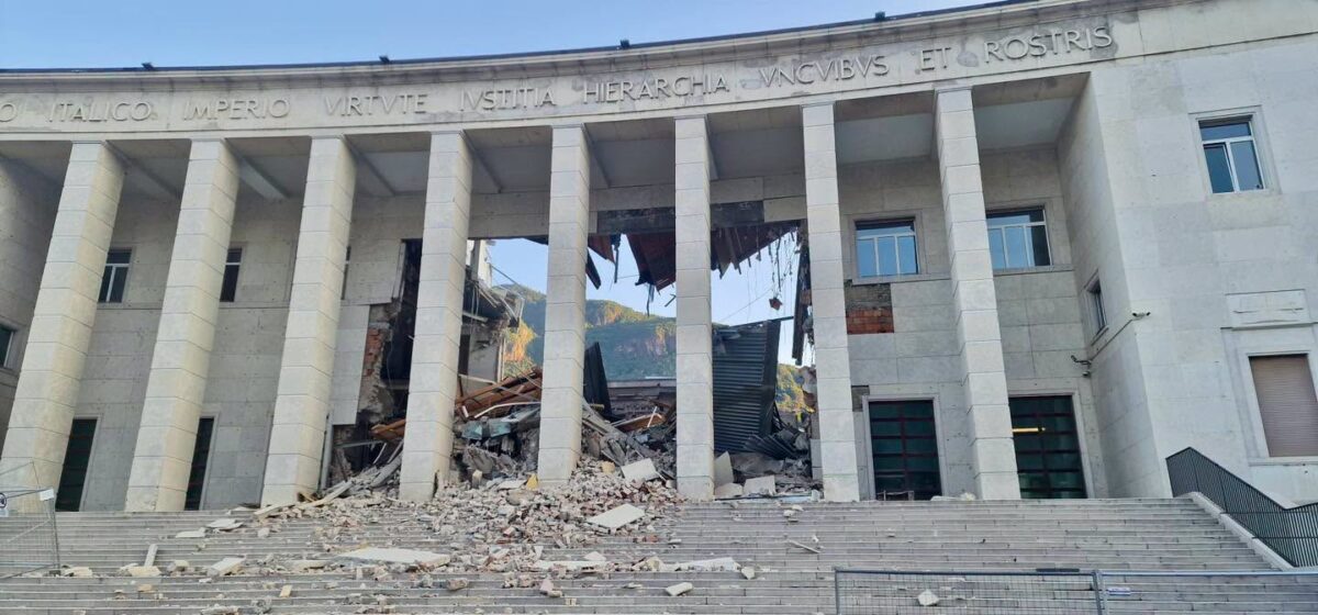 Bolzano: Courthouse collapse, one person slightly injured Bolzano: Courthouse collapse, one person slightly injured