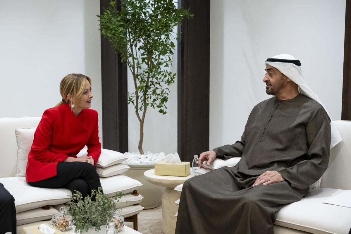 Italy-UAE: Meloni speaks with Mohamed bin Zayed, focusing on the Middle East and energy