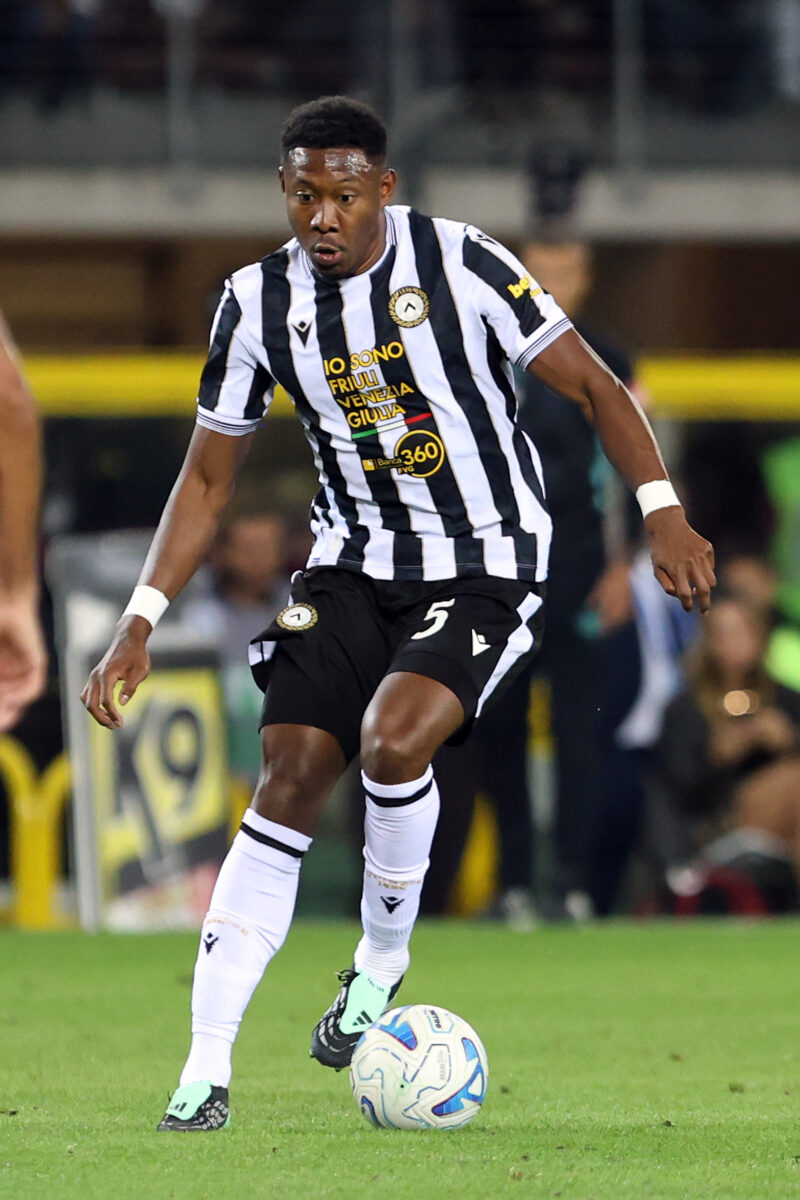 Udinese: Alaba has suffered a muscle strain in his right calf